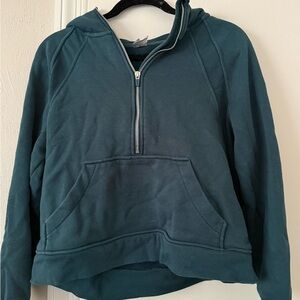 Danskin Teal Half-Zip Hoodie
